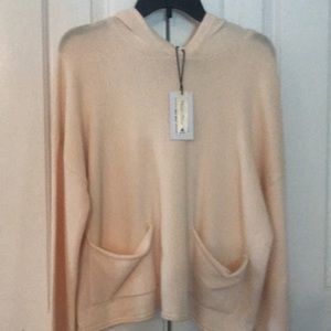 For The Republic Sweater  with Hood Cream, Very Soft Size Small (NWT)